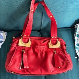 B. Makowski soft leather satchel